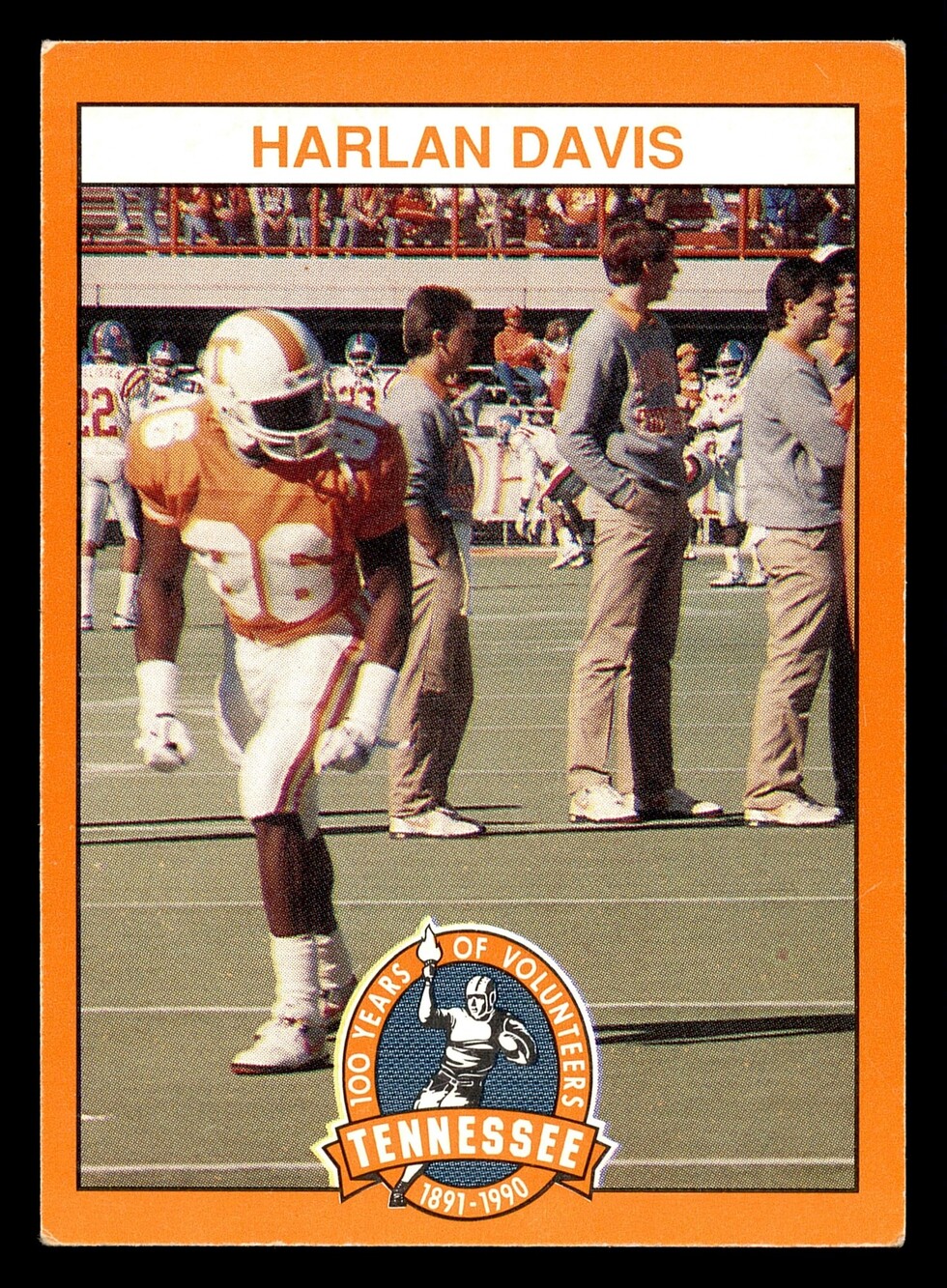 1990 Tennessee Volunteers Centennial #86 Harlan Davis Football Card Vintage